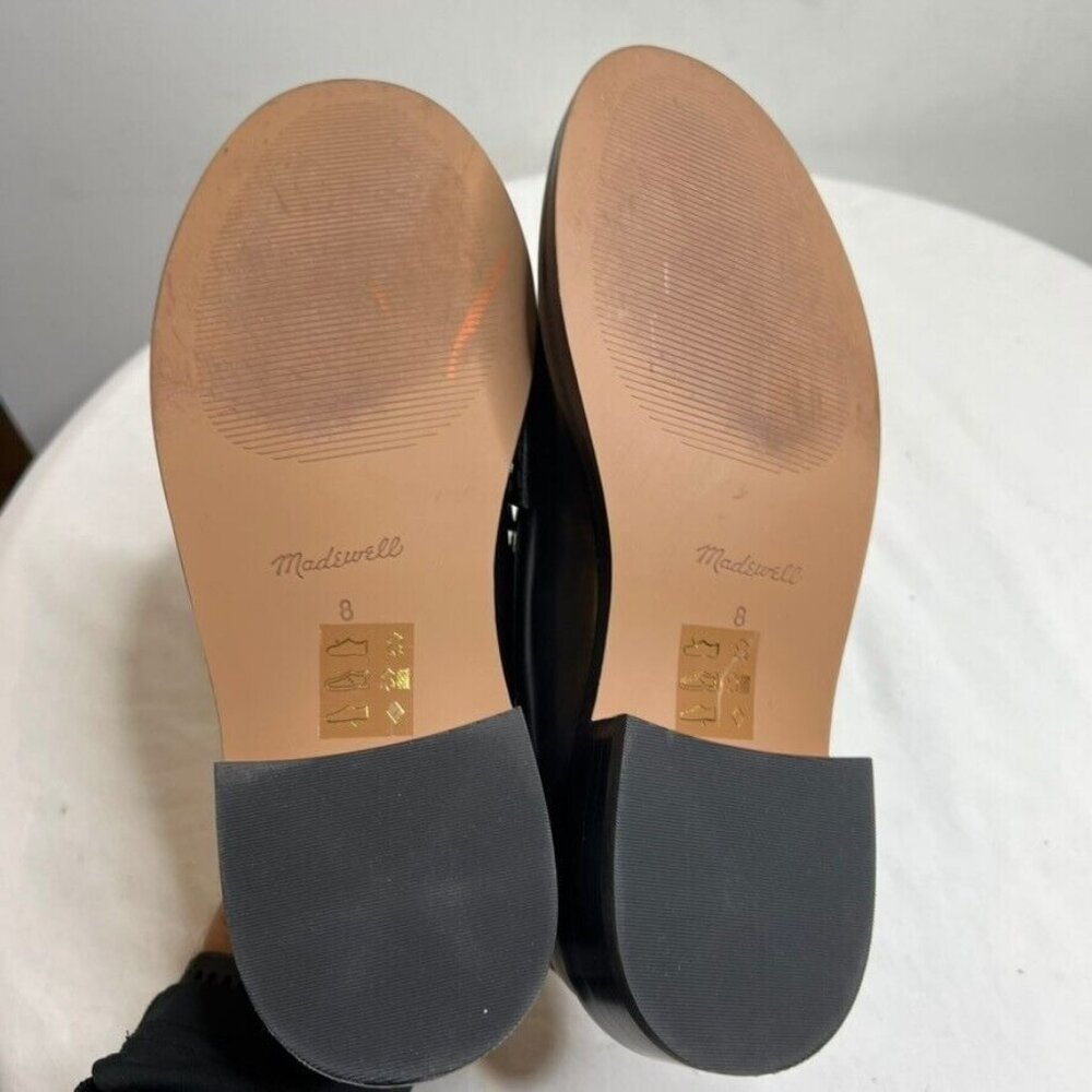 Madewell $158 Womens The Vernon Loafer in Black Leather Size 8 NM083 - Picture 8 of 8